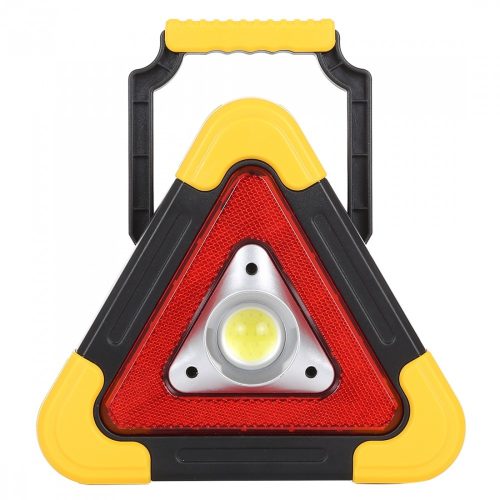 COB LED szolár multifunkciós lámpa elakadásjelző háromszög HB-6608-9 