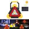 COB LED szolár multifunkciós lámpa elakadásjelző háromszög HB-6608-9 