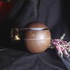 Gömb alakú ultrahangos aroma diffúzor sötétbarna színben LED világítással - 130 ml (BBV)