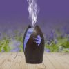 Ámor 7 LED-es aroma diffúzor távirányítóval - fahatású borítás, szabályozható üzemidő 