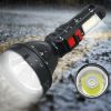 L-830 USB-ről tölthető LED zseblámpa 4 világítási móddal és kiegészítő fényforrással az oldalán 