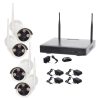 CH22-60 komplett Wifi-s biztonsági rendszer 4db 4k felbontású, kültéri kamerával, AI humán detektorral és e-mail értesítésekkel 