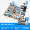 CH22-60 komplett Wifi-s biztonsági rendszer 4db 4k felbontású, kültéri kamerával, AI humán detektorral és e-mail értesítésekkel 