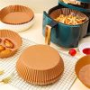 50 db air fryerbe helyezhető kerek sütőpapír - tapadásmentes sütőkosár olaj nélküli sütőhöz - 16 x 4 cm 