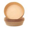 50 db air fryerbe helyezhető kerek sütőpapír - tapadásmentes sütőkosár olaj nélküli sütőhöz - 16 x 4 cm 