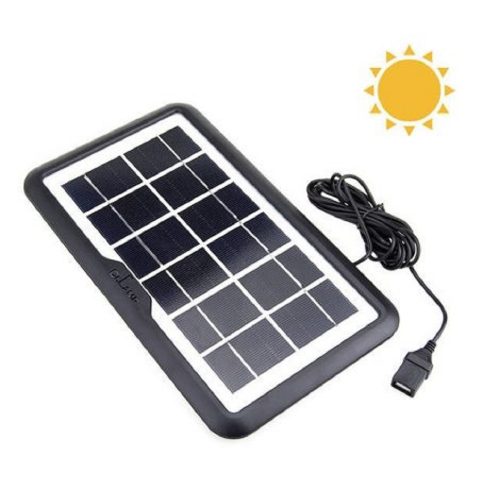 8W teljesítményű 5 töltőfejes szolár panel - 18 x 30 cm napelemes töltő panel 