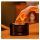 Láng hatású Flame aroma diffúzor és párásító -180 ml , USB, sötétbarna 