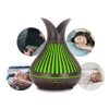 TULIP fahatású LED-es aroma diffúzor, színváltós aroma párologtató 500ml -sötétbarna 